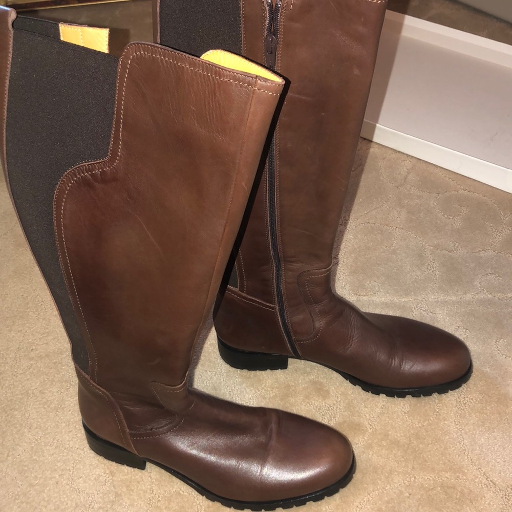 Brown Tall Boots - Real Leather
